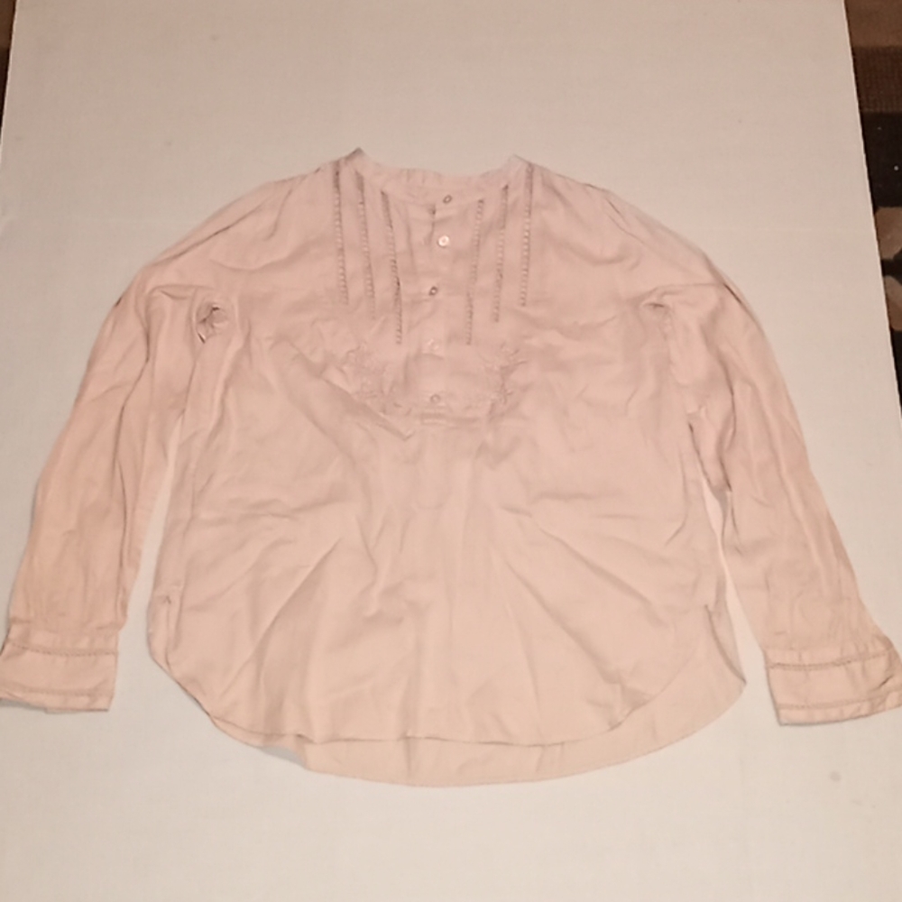 Loft Peach Button Down Shirt Size XS